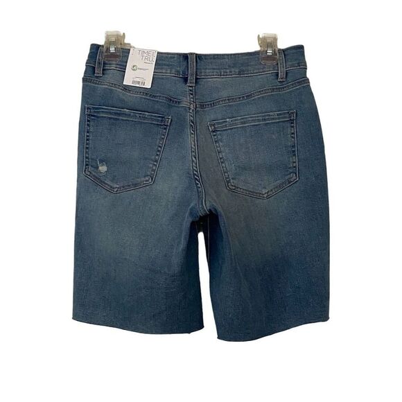 Time and Tru NWT High Rise Button Fly Denim Bermuda Shorts Size 6 - Picture 7 of 13
